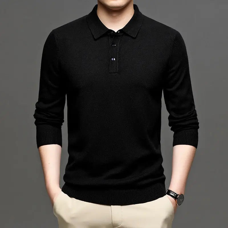 Men's Lapel Knit Pullover Sweater - Epic Deals USA