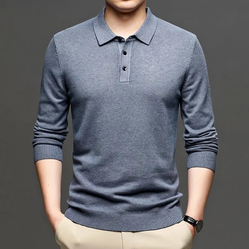 Men's Lapel Knit Pullover Sweater - Epic Deals USA