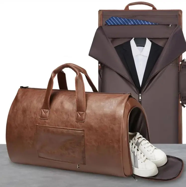 Waterproof Leather Duffle Bag With Adjustable Strap - Epic Deals USA