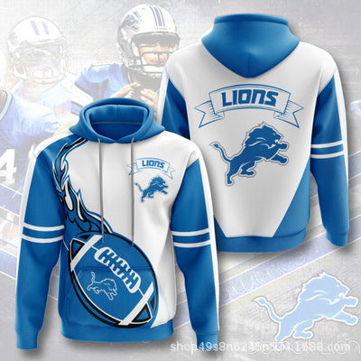 3D Digital Print NFL Hoodie for Men - Autumn/Winter
