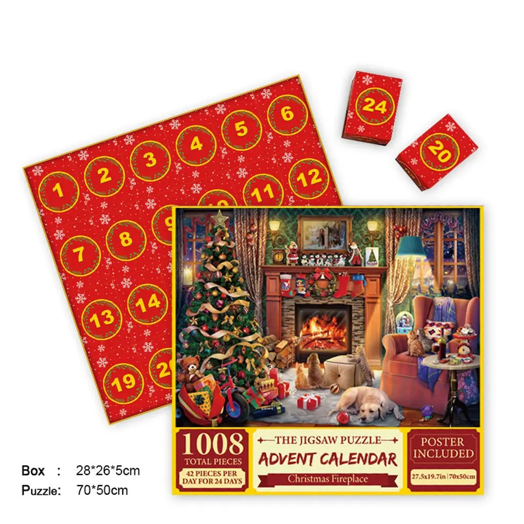 Merry Jigsaw Advent Calendar Puzzle - Epic Deals USA