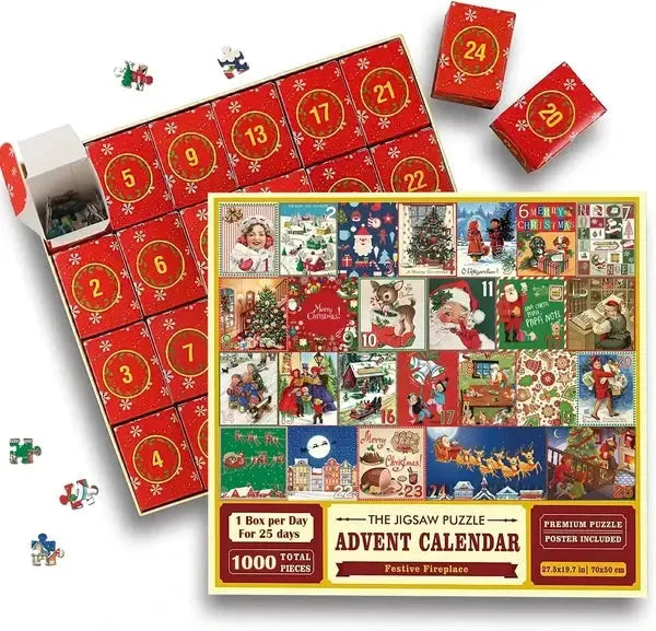 Merry Jigsaw Advent Calendar Puzzle - Epic Deals USA
