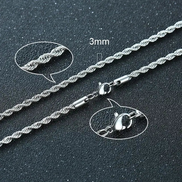 Twisted Rope Figaro Necklaces - Epic Deals USA