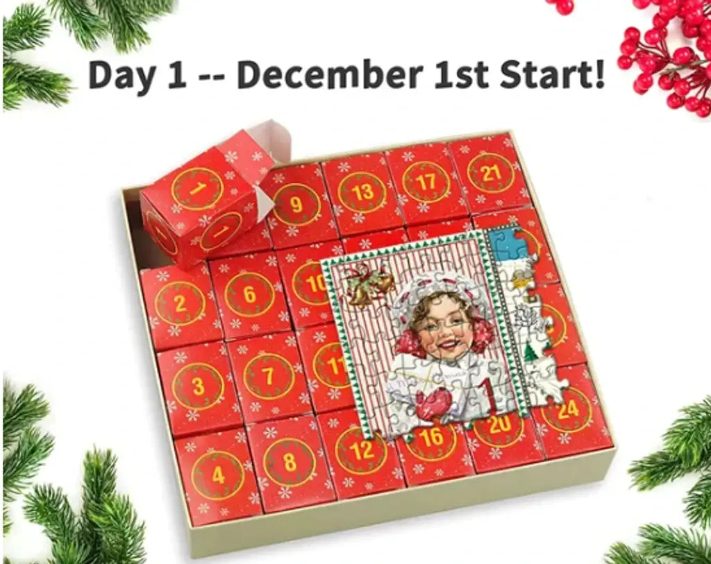 Merry Jigsaw Advent Calendar Puzzle - Epic Deals USA