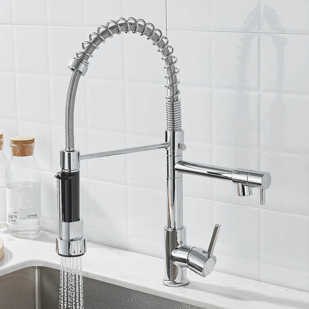 Brushed Nickel Dual-Function Kitchen Faucet Epic Deals USA