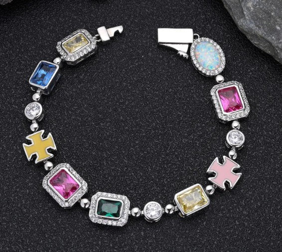 Gold-Plated Hip-Hop Gemstone Necklace - Epic Deals USA