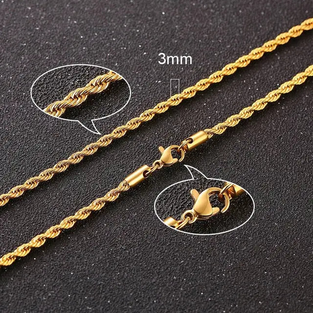 Twisted Rope Figaro Necklaces - Epic Deals USA