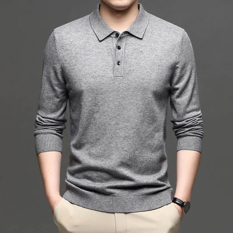 Men's Lapel Knit Pullover Sweater - Epic Deals USA