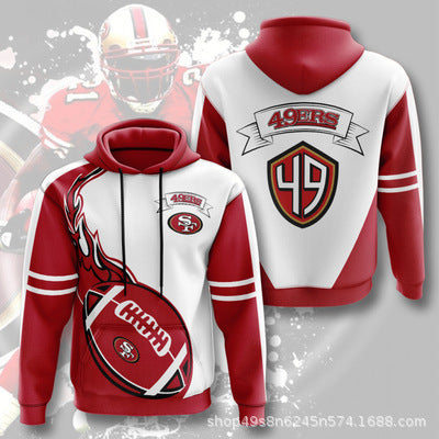 3D Digital Print NFL Hoodie for Men - Autumn/Winter