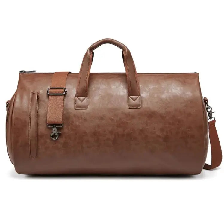 Waterproof Leather Duffle Bag With Adjustable Strap - Epic Deals USA