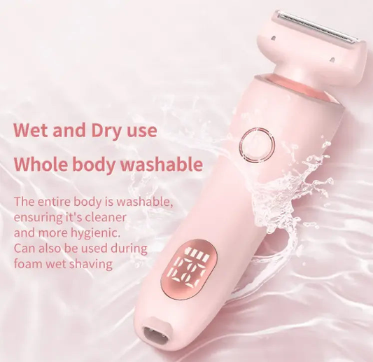 Electric Duo Shave with dual heads for smooth, irritation-free grooming, waterproof and travel-friendly design