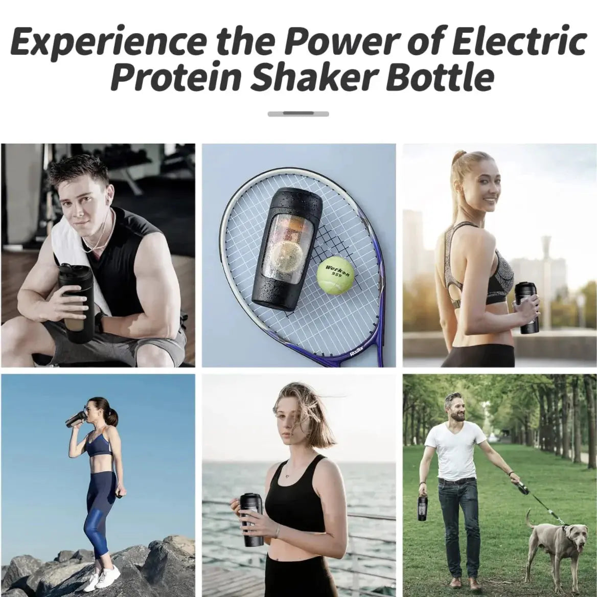 Electric Portable Whey Protein Shaker Bottle - Epic Deals USA