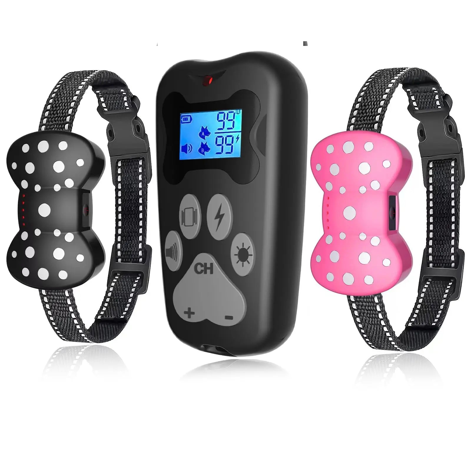 Shock Collar for 2 Dogs Rechargeable Electric Dog Training Collar 3000Ft Remote Range Dog Training Collar with Beep Vibration and Shock for Small Medium Large Dogs Epic Deals USA