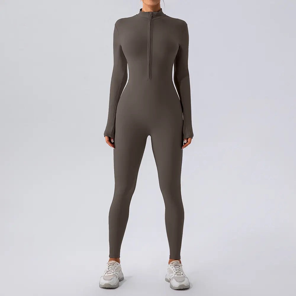 Fleece-Lined Yoga Jumpsuit - Epic Deals USA