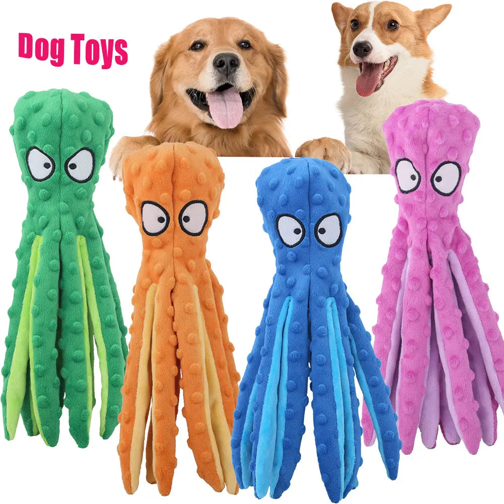 Interactive Bite-resistant Plush Octopus Pet Toy - Epic Deals USA