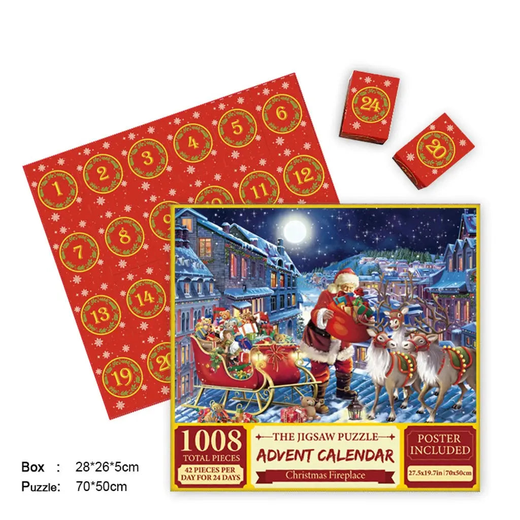 Merry Jigsaw Advent Calendar Puzzle - Epic Deals USA
