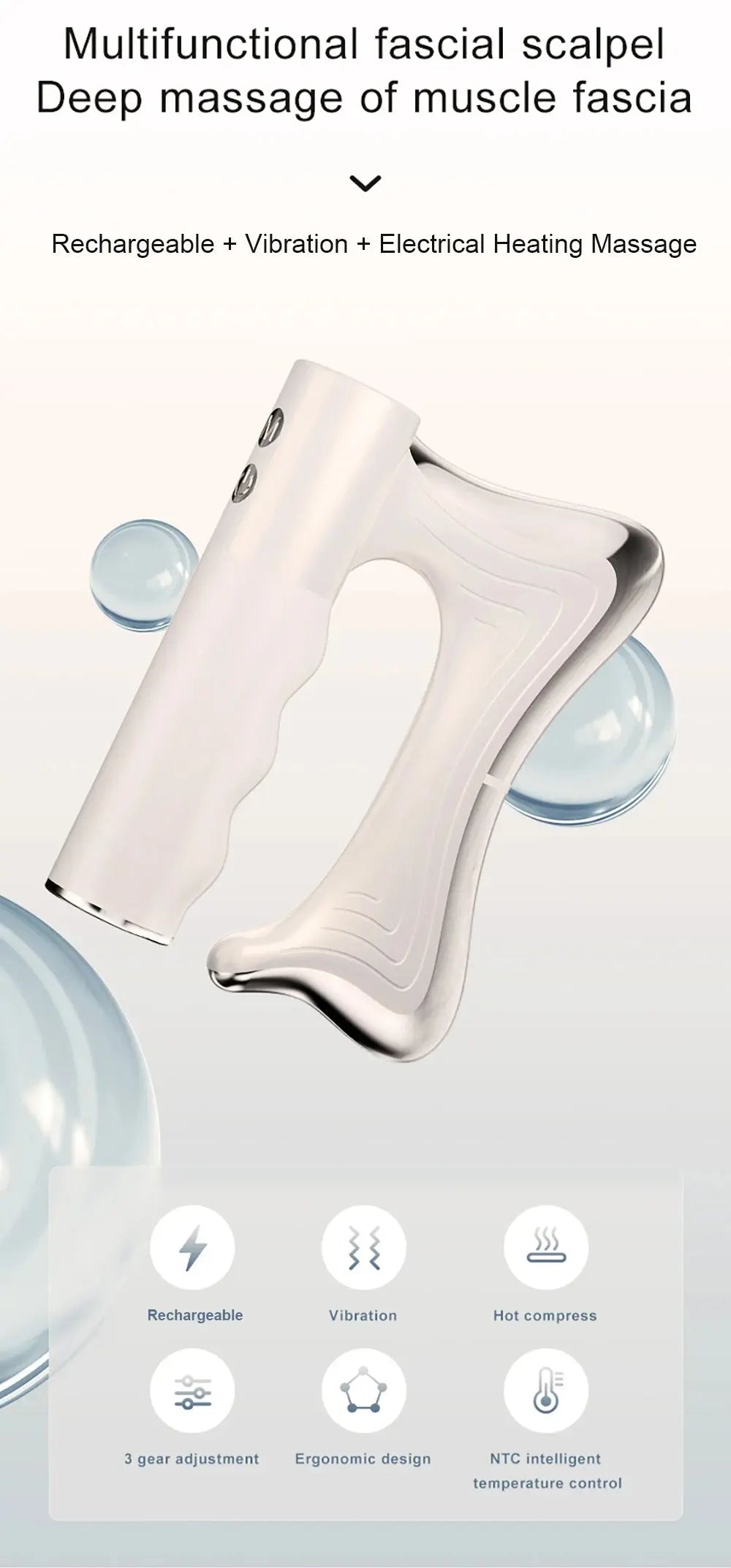 Electric Deep Tissue Massage Blade – Heated Fascia Relaxation Tool - Epic Deals USA