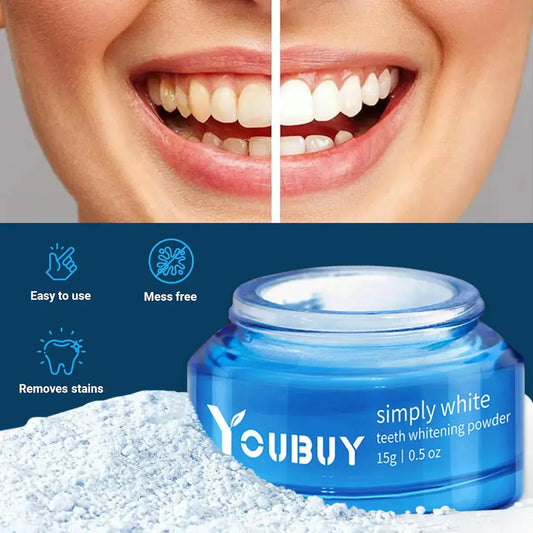 YOUBUY Teeth Whitening powder for stain removal and brighter smile
