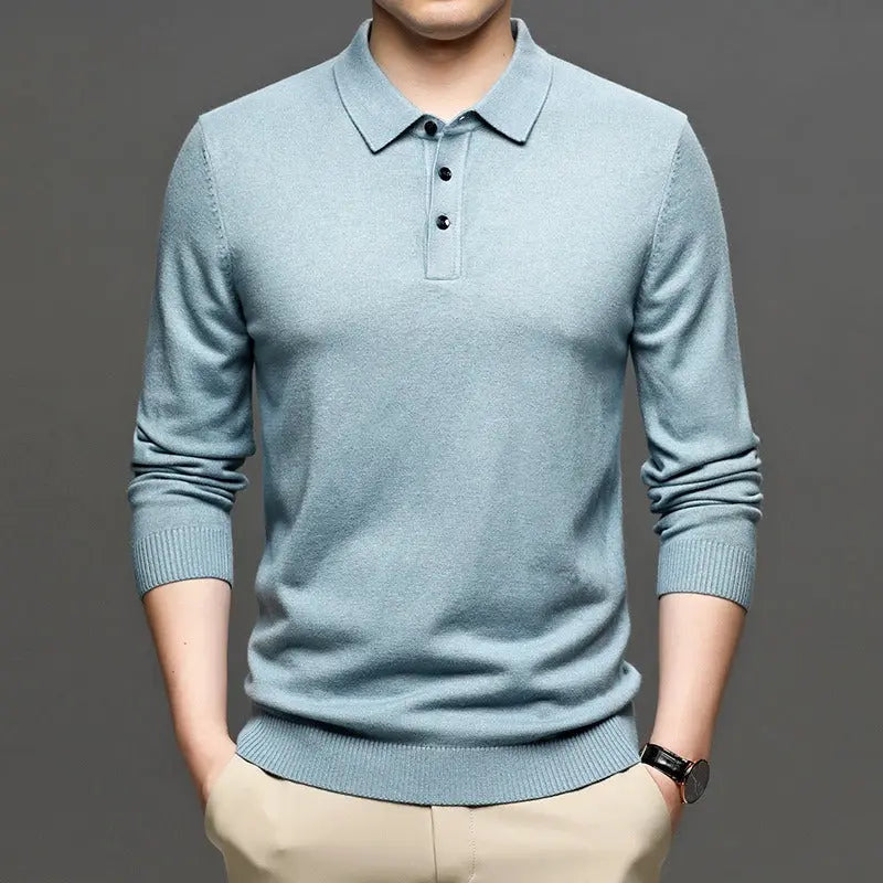 Men's Lapel Knit Pullover Sweater - Epic Deals USA