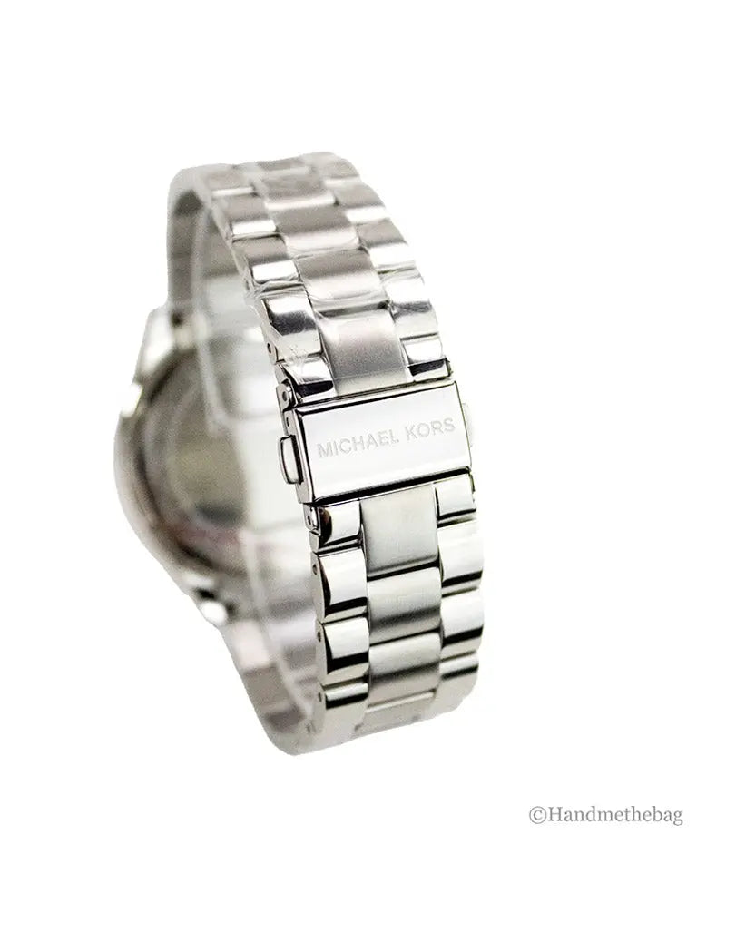 Michael Kors Slim Runway Mono Silver-Toned Silver Dial Watch - Epic Deals USA