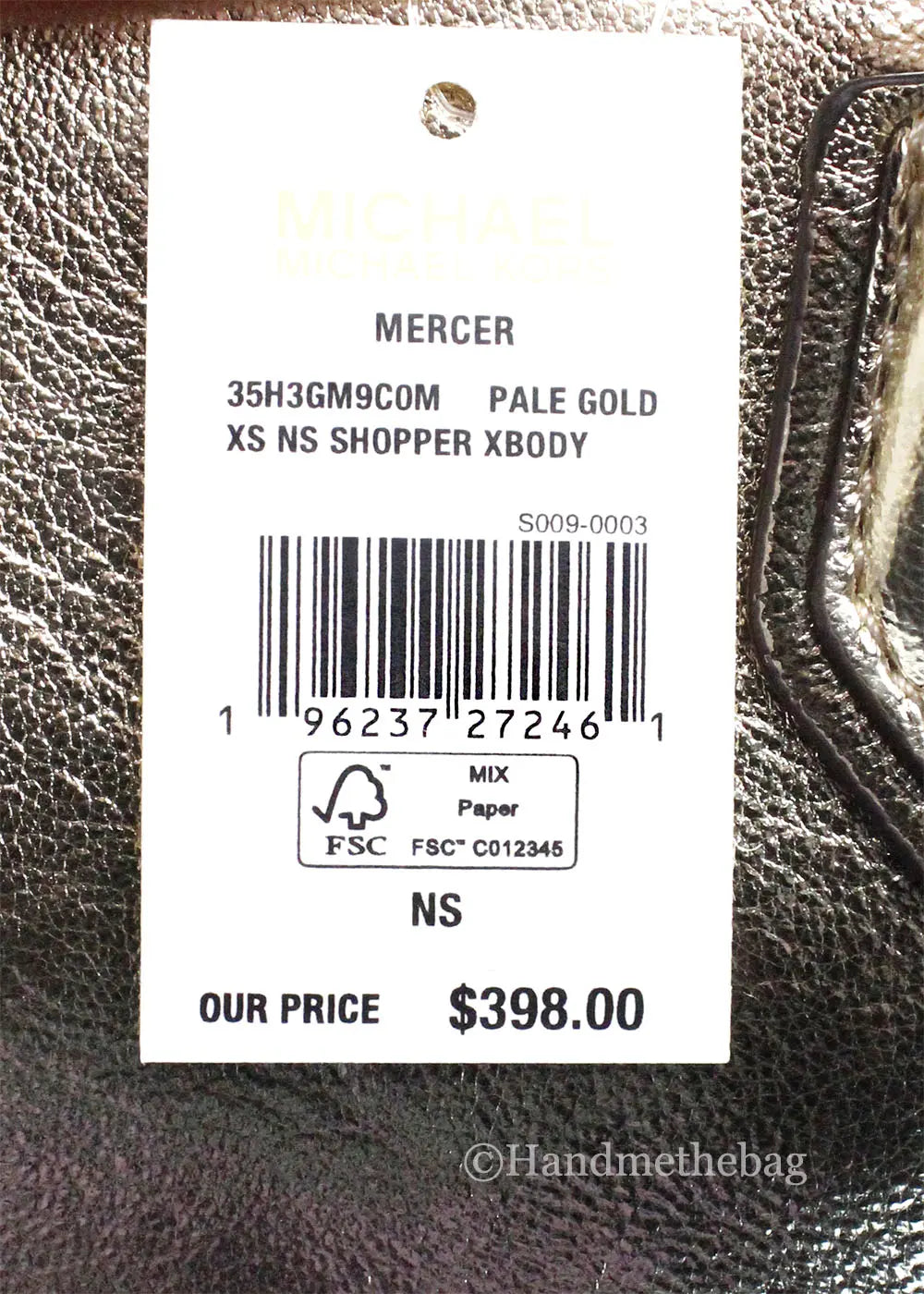 Michael Kors Mercer XS Pale Gold North South Crossbody Bag - Epic Deals USA