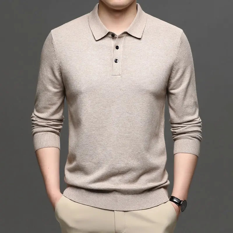 Men's Lapel Knit Pullover Sweater - Epic Deals USA