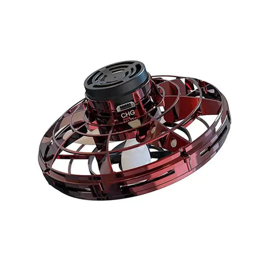 Flynova Mini UFO Spinner flying toy with LED lights and durable plastic design