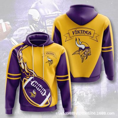 3D Digital Print NFL Hoodie for Men - Autumn/Winter