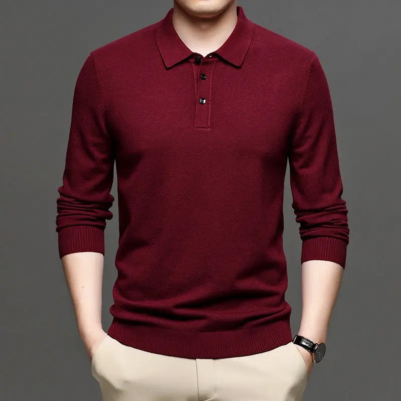 Men's Lapel Knit Pullover Sweater - Epic Deals USA