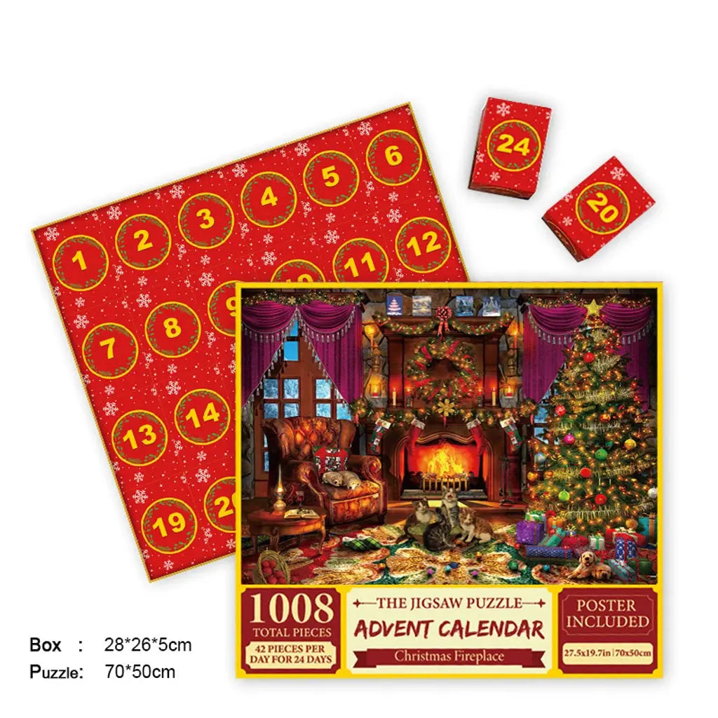 Merry Jigsaw Advent Calendar Puzzle - Epic Deals USA