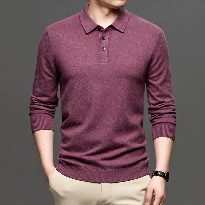 Men's Lapel Knit Pullover Sweater - Epic Deals USA
