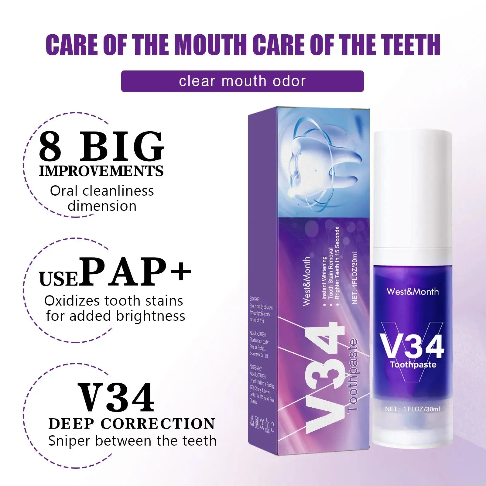 V34 Tooth Cleaning Mousse - Epic Deals USA