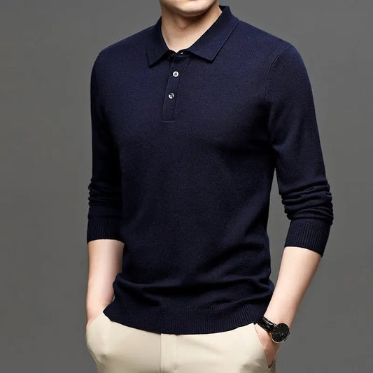 Men's Lapel Knit Pullover Sweater - Epic Deals USA