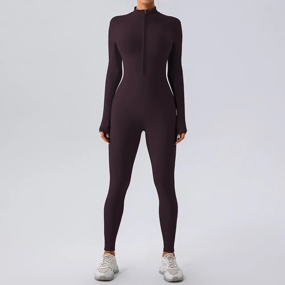 Fleece-Lined Yoga Jumpsuit - Epic Deals USA