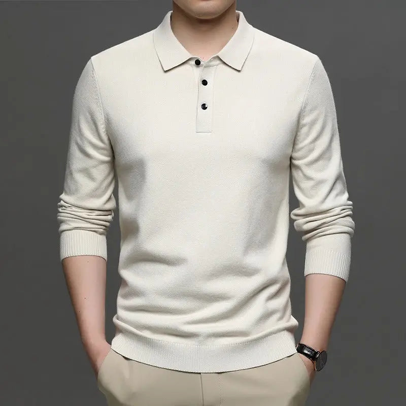 Men's Lapel Knit Pullover Sweater - Epic Deals USA