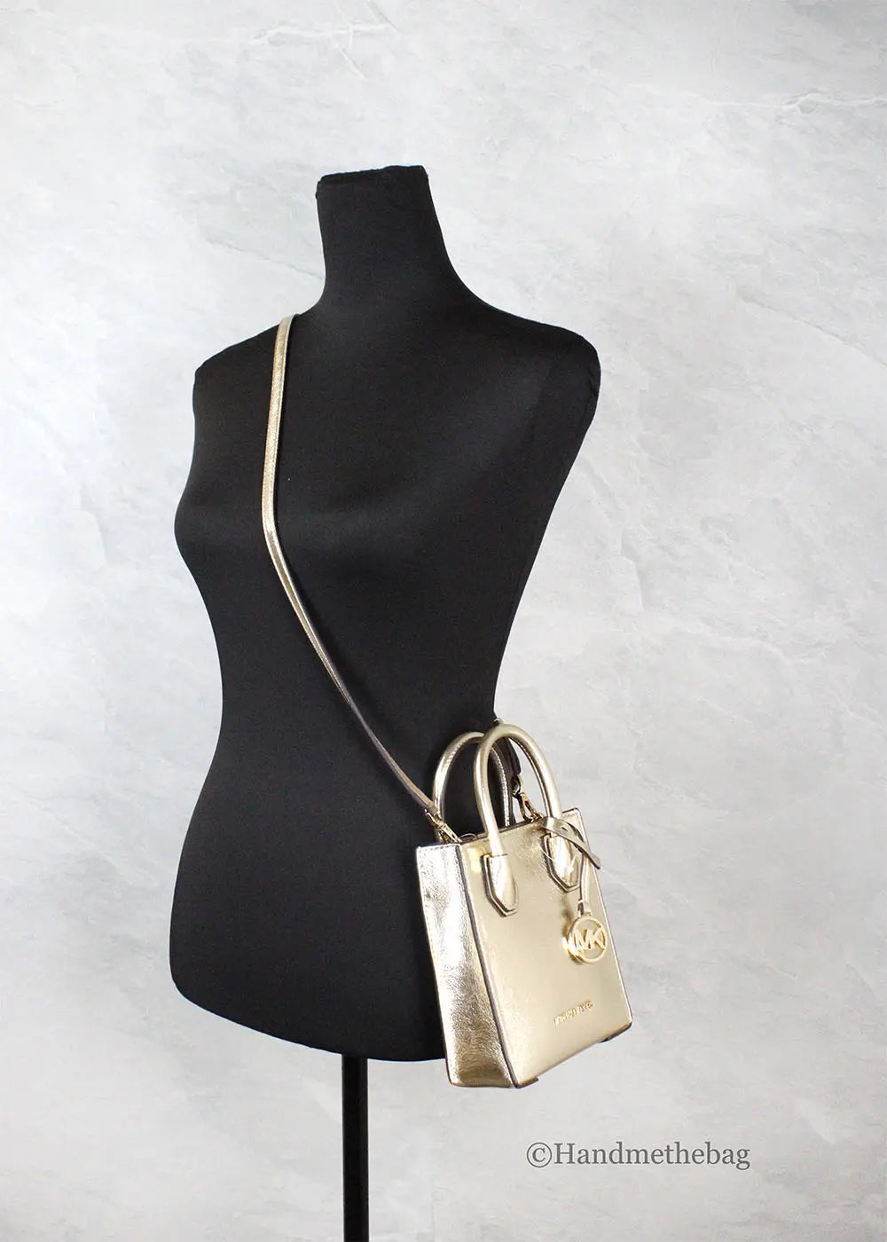 Michael Kors Mercer XS Pale Gold North South Crossbody Bag - Epic Deals USA