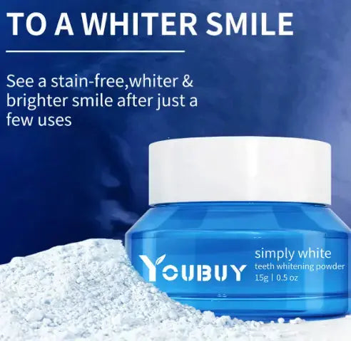 YOUBUY Teeth Whitening Brightening Powder for natural stain removal and enamel-safe brightening